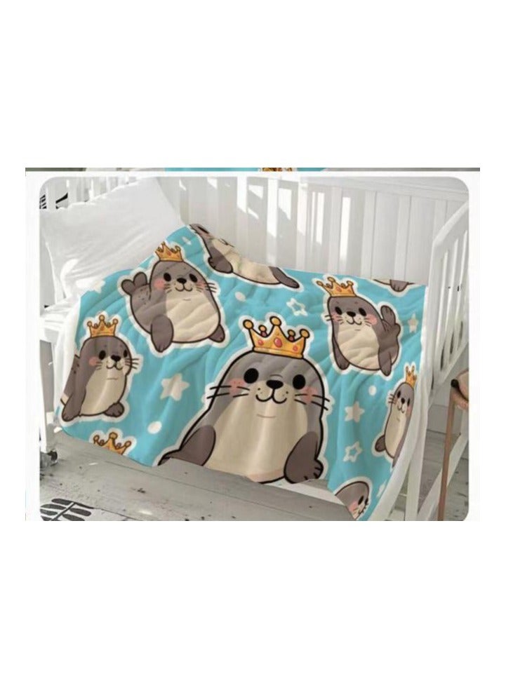 عام بطانية رقيقة من الفانيلا (دافئة ومريحة، ومناسبة للنوم واستخدام الألعاب وإزالة الغبار ومقاومة للرمل) 150 سم * 200 سم - 1005 - Image 1