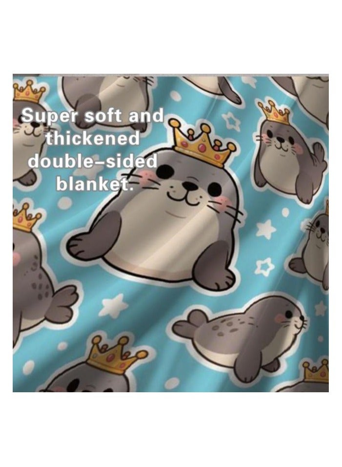 عام بطانية رقيقة من الفانيلا (دافئة ومريحة، ومناسبة للنوم واستخدام الألعاب وإزالة الغبار ومقاومة للرمل) 150 سم * 200 سم - 1005 - Image 5