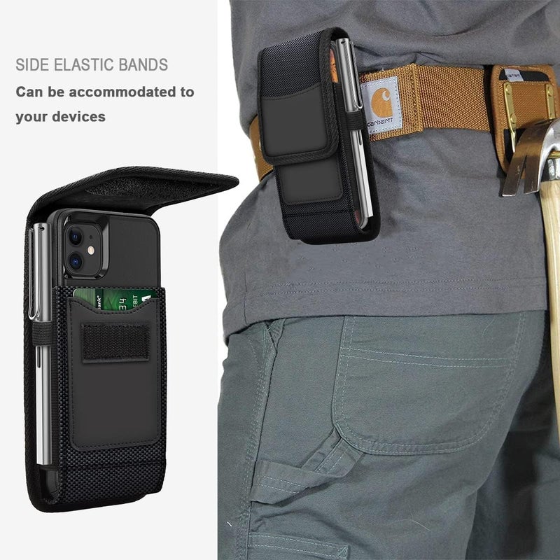 REDUCK Men’s XXL Mobile Purse Holster – Waist Belt Clip Pouch and Nylon Cell Phone Case with Card Holder – Durable Mobile Phone Bag for Convenience and Security - Image 5