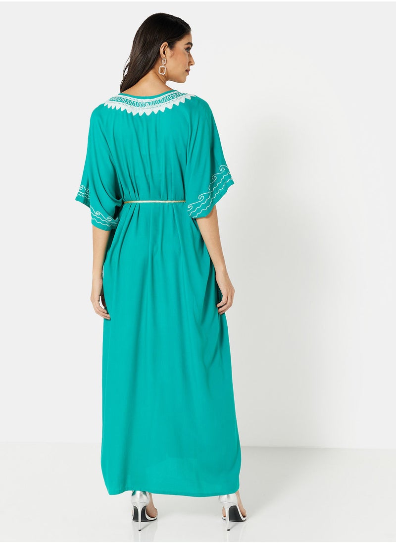 ARABIAN CLOSET EMBROIDERED KAFTAN  - Image 2