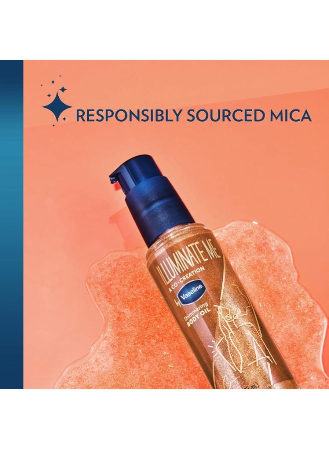 فازلين زيت الجسم إلومينيت مي يمنح البشرة لمعاناً متألقاً 97مل - Image 2