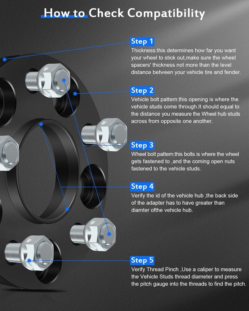 ECCPP 2x 5x4.5 فواصل العجلات مركزية المحور بسماكة 20 مم لالتيمة، ماكسيما، مورانو، GTR - Image 2