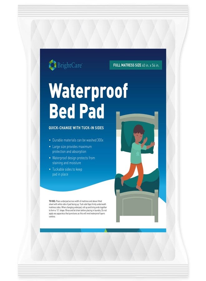 BrightCare Kids Waterproof Bed Pad, Full Bed Size - Washable 300x - Image 1