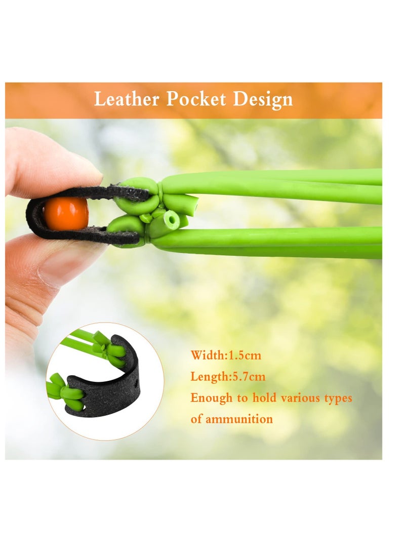 Generic - 15 Pcs Slingshot Rubber Bands for Hunting and Target Shooting, Non-Slip and Stretchy Elastic Tubes in Green Color - Image 1