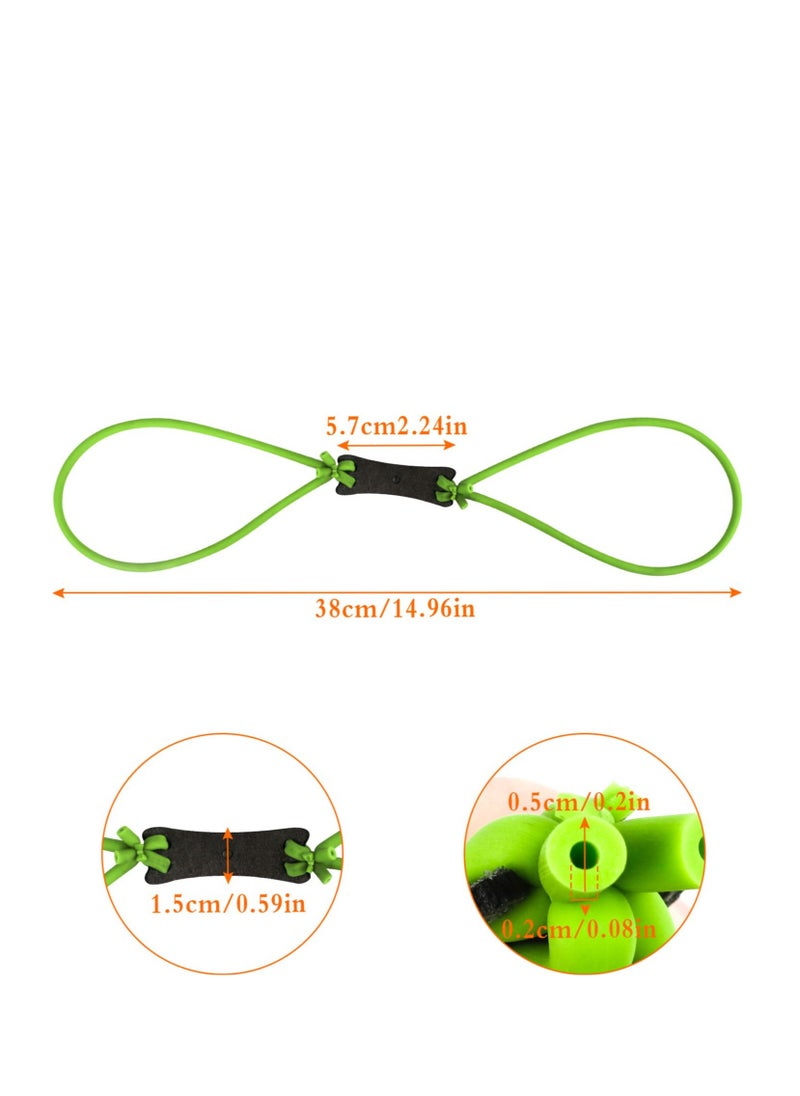 Generic - 15 Pcs Slingshot Rubber Bands for Hunting and Target Shooting, Non-Slip and Stretchy Elastic Tubes in Green Color - Image 1
