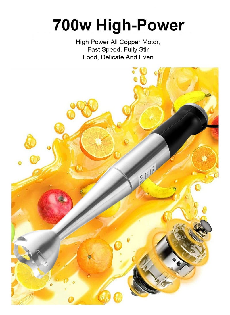 sokany 2-Speeds Hand Blender 700W Stainless Steel SK-748 Black/Silver  - Image 4