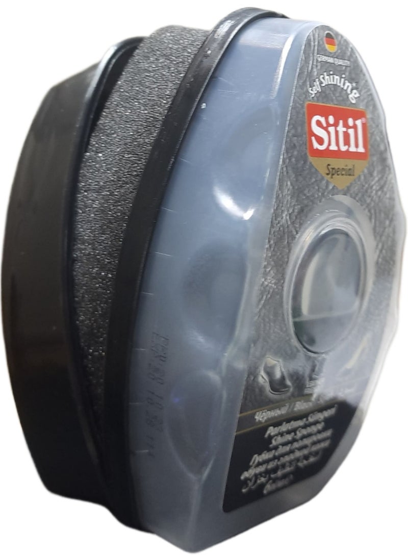 Sitil - Special Shoe Shine Sponge With Dispenser - Black Color - Image 1