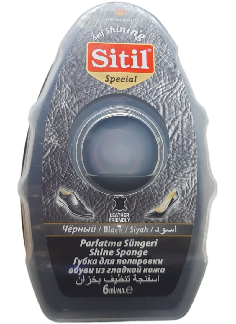 Sitil - Special Shoe Shine Sponge With Dispenser - Black Color - Image 1