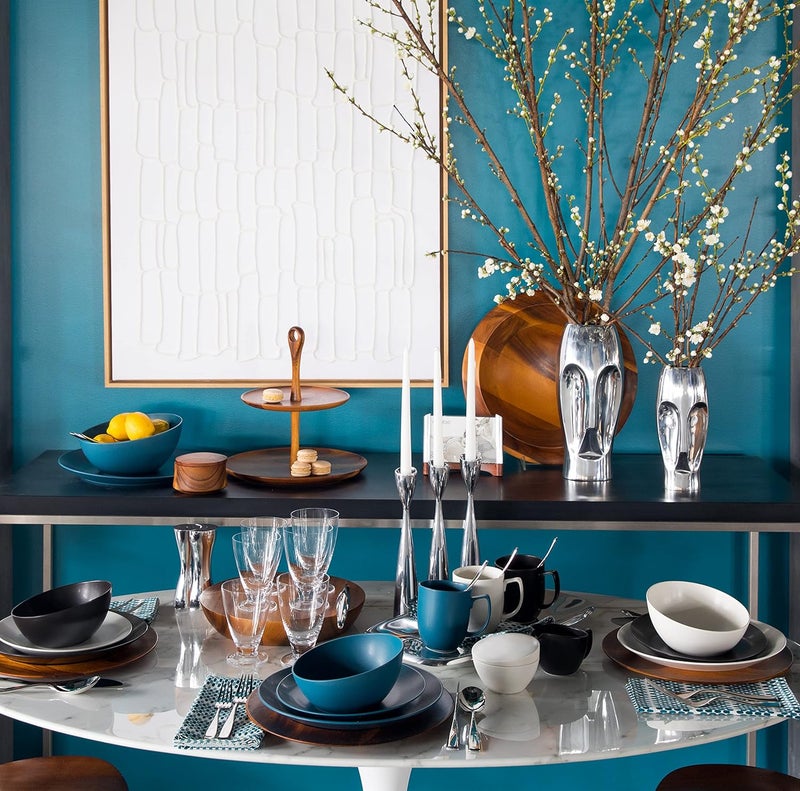 Nambe Nambe Orbit 9 Serving Bowl  Aurora Blue  Made of Stoneware  Contemporary Planet Design  Dishwasher  Microwave Safe  Large Serving Bowl for Soup Cereal Ice Cream  Restaurant  Home Use - Image 5