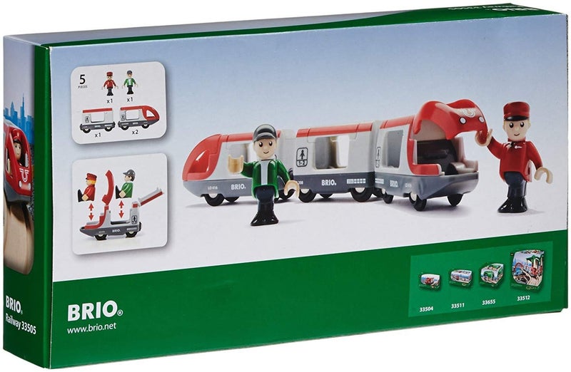 Brio BRIO World 33505 - Travel Train Set - Premium 5 Piece Wooden Toy Set for Toddlers | Ideal Birthday Compatible with All BRIO Railway Toys  - Image 2