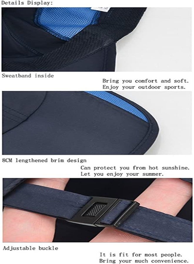 FASHOLIC Summer Quick Drying UV Cap Protection Sport Mesh Outdoor Cap for Men & Women (Blue) - Image 4