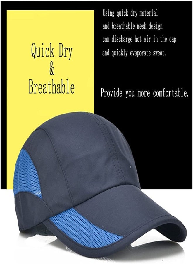 FASHOLIC Summer Quick Drying UV Cap Protection Sport Mesh Outdoor Cap for Men & Women (Blue) - Image 5