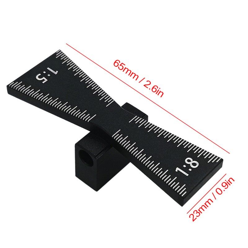 Marking Gauge, 65*23*20mm 10g, Durable Aluminum Alloy Construction - Sleek Professional Black Design, Precision Woodworking Tool for Detailed Woodworking Marking & Versatile Applications - Image 2