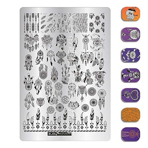 ZJOY Stainless Steel Nail Stamping Image Plate Jumbo Size (ZJOYplus-001) (9.5 * 14 Cm) - Image 3