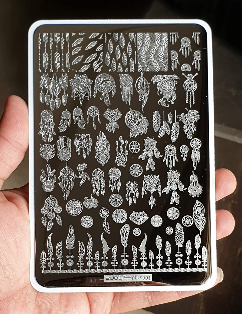 ZJOY Stainless Steel Nail Stamping Image Plate Jumbo Size (ZJOYplus-001) (9.5 * 14 Cm) - Image 2