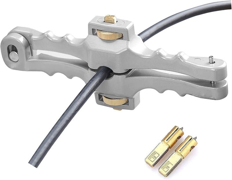 UPTODATETOOLS Armored Fiber Optic Cable Stripping Tool SI01Longitudinal Window Cable Peeler Mid Span Cable Stripper with Adjustable Cutting Depth25 to 1 Diameter 2 spare blades - Image 1