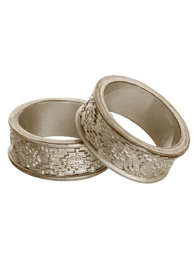 Creative Scents - Dublin Napkin Rings Set Of 6 Elegant Dining Table Decor Napkin Holder Rings Table Setting Decorations For Thanksgiving Fall Holiday Dinner (Gray) - Image 1