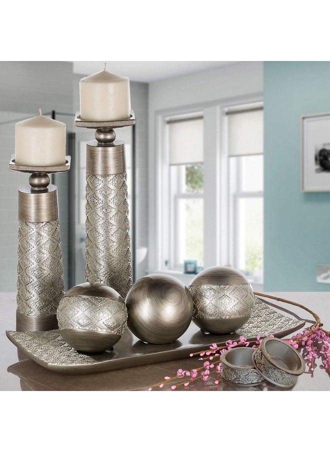 Creative Scents - Dublin Napkin Rings Set Of 6 Elegant Dining Table Decor Napkin Holder Rings Table Setting Decorations For Thanksgiving Fall Holiday Dinner (Gray) - Image 1