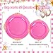 Joyido 102PCS Clear Hot Pink Plastic Plates Pink Disposable Plate with Gold Rim Hot Pink Party Plates Include 51PCS 75inch Dessert 1025inch Dinner Plate for Wedding Birthday Valentines Day - Image 4