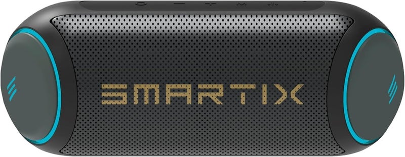 Smartix SoundPod Immerse Portable Bluetooth Speaker 12Wx2, Indoor & Outdoor Usage, Bluetooth V5.0, Signal to noise ratio 280dB, Dynamic EQ, RGB Light, Support SD Card, U-disk - Black - Image 1