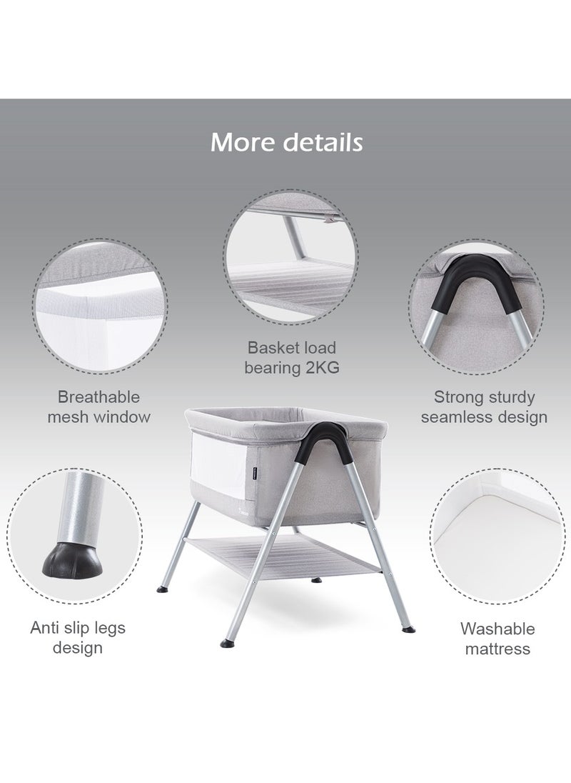 TEKNUM Teknum SLEEPZEN 2 Bedside Crib Bassinet - Grey  - Image 3