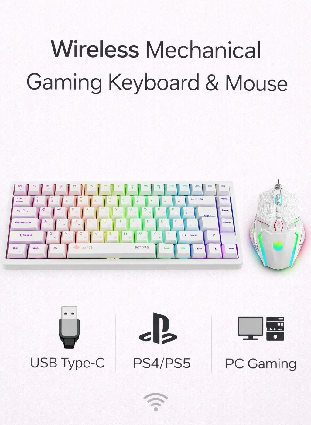 asa Asa KM75 bluetooth/2.4g/usbc Console Software: PlayStation 4 (PS4) | Connection Type: Wireless