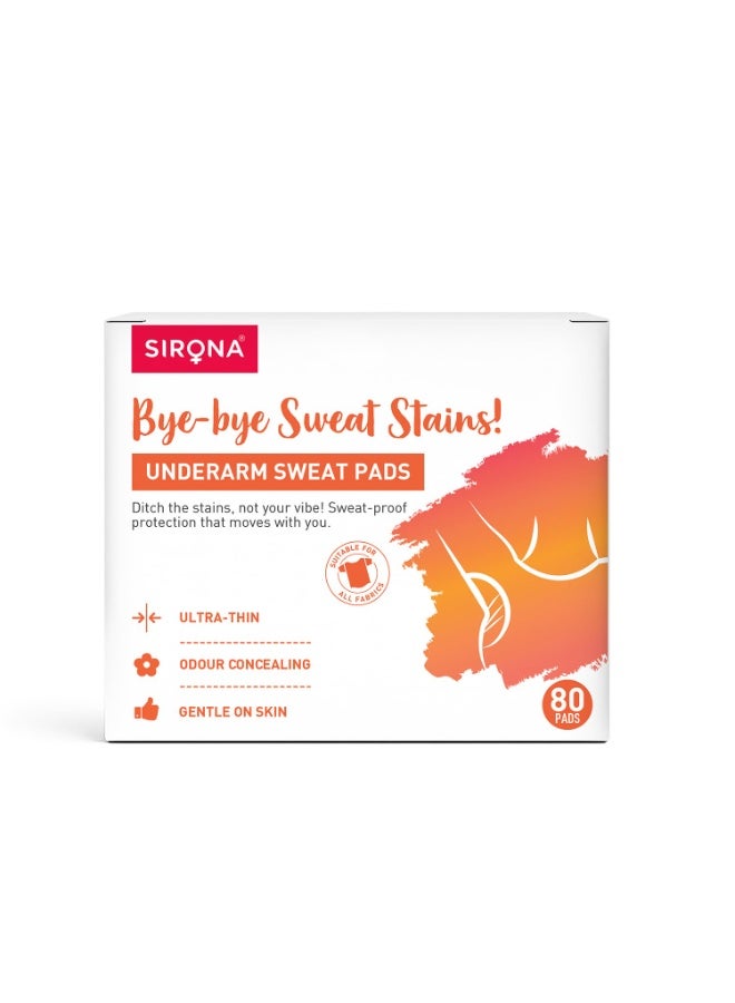 Sirona Disposable Underarm Sweat Pads for Women - 80 Pads (Pack of 1) | Peel-off | Prevents Stains, Absorbs Sweat & Unpleasant - Image 1