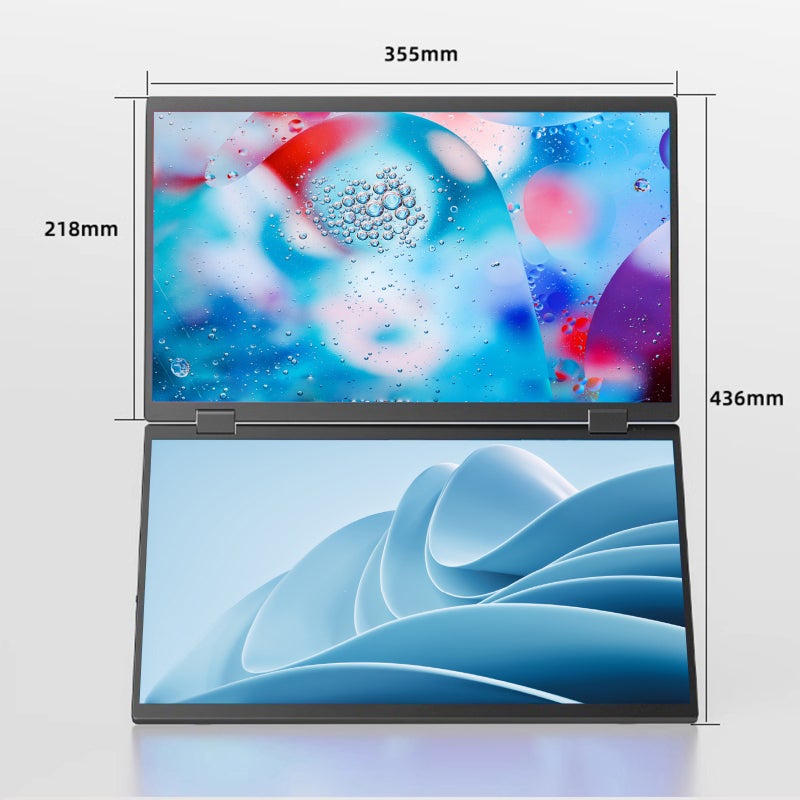 15.6Inch Dual Monitors - 1080P Laptop Screen Extender Foldable Dual 15.6-Inch Screens - Ultra-thin External Display for Windows Systems - Image 5