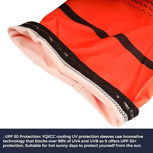 BADOWL Arm Sleeves for Men & Women | UV Sun Protection Hand Sleeves for Boys & Girls | Arm Cover for Biking, Cricket, Cycling, Golf, Outdoor Sports (Red) - Image 5