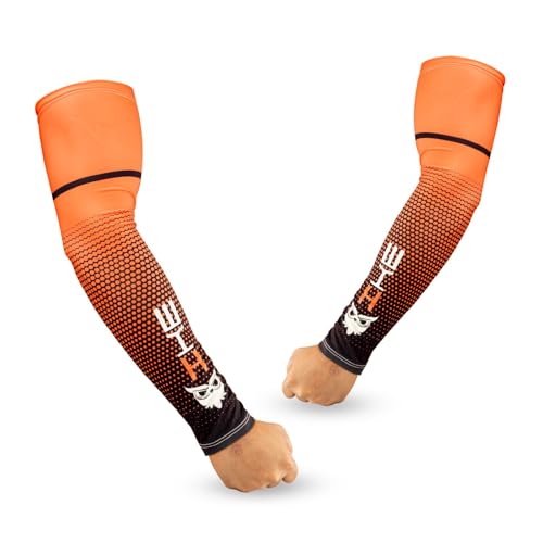 BADOWL Arm Sleeves for Men & Women | UV Sun Protection Hand Sleeves for Boys & Girls | Arm Cover for Biking, Cricket, Cycling, Golf, Outdoor Sports (Red) - Image 1