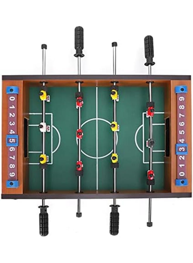 Wooden Mini Tabletop Foosball Table Game Set with Score Keeper and Two Balls for Family Game Night - Image 3