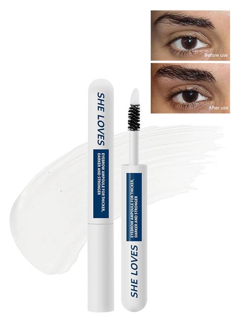 Eyebrow Ampoule for Thicker, Darker and Stronger, Natural Brow Enhancer to Grow Thicker