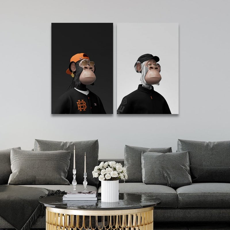 ماركتنا لوحة قماشية ثنائية بتصميم أنمي - Image 1