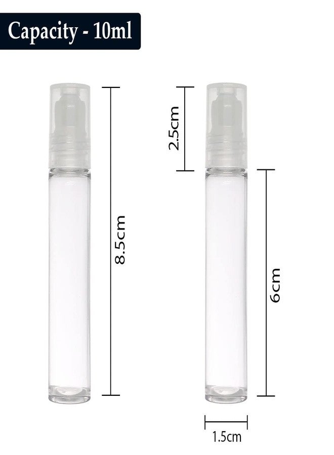 PUTHAK 10ml Empty Roll On Bottles | Clear Transparent Plastic with Clear Cap | Refillable & Leakproof for Essential Oils, Perfumes, Lip Balms | Eco-Friendly & Easy Fill (Pack of 3) - Image 3
