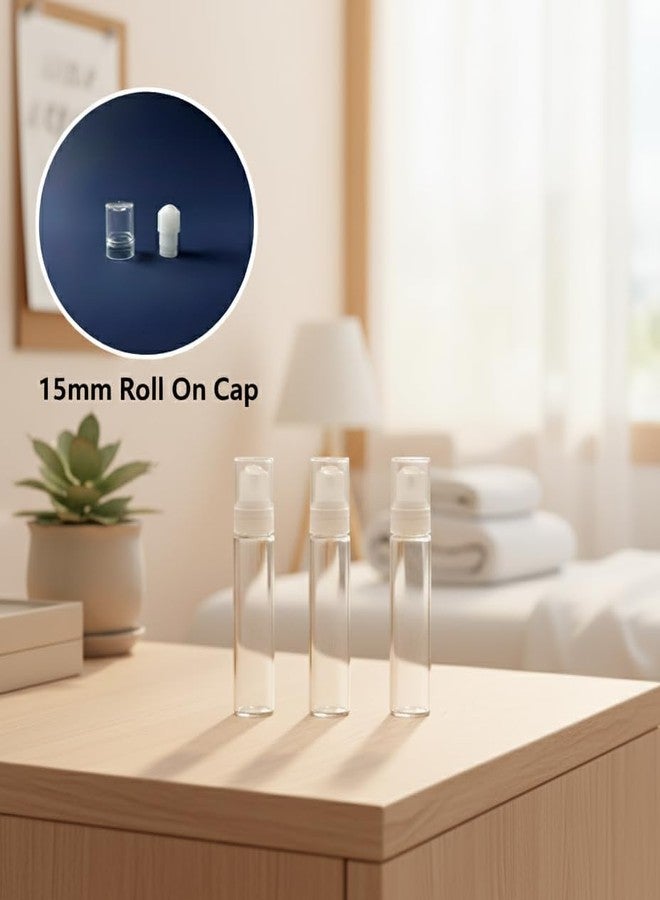 PUTHAK 10ml Empty Roll On Bottles | Clear Transparent Plastic with Clear Cap | Refillable & Leakproof for Essential Oils, Perfumes, Lip Balms | Eco-Friendly & Easy Fill (Pack of 3) - Image 5