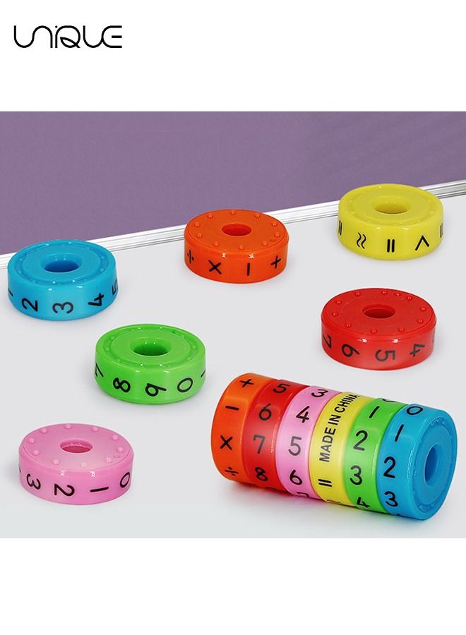 يونيك الحساب لعبة أسطوانية مكعبات خشبية الإدراك الرقمي طفل الوسائل التعليمية الرياضيات ألعاب تعليمية ذكاء الدماغ النامية مكعب - Image 1
