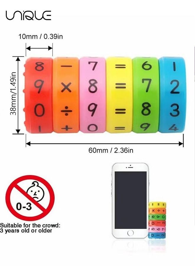 يونيك الحساب لعبة أسطوانية مكعبات خشبية الإدراك الرقمي طفل الوسائل التعليمية الرياضيات ألعاب تعليمية ذكاء الدماغ النامية مكعب - Image 2