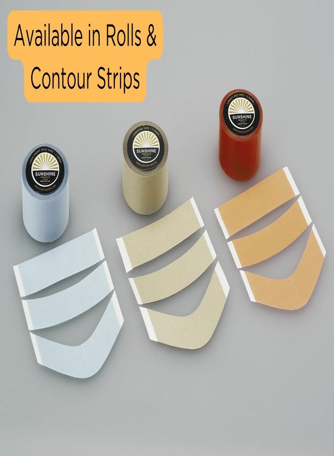 SUN SHINE Sunshine Tape Back Curve Wig Strips, 36 Pieces, Doublesided Brown Liner Toupee Tape, Barely Visible Natural Hold Adhesive Tape Products - Image 5