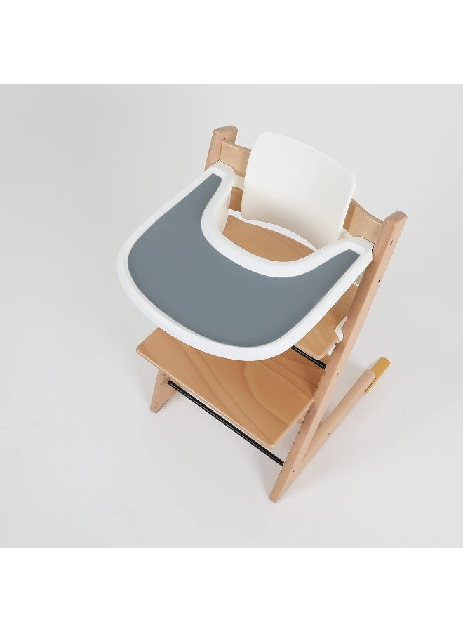 Gembebe Silicone Tray placemat Compatible with Stokke Tripp Trapp High Chair Tray (Dusty Blue) - Image 1