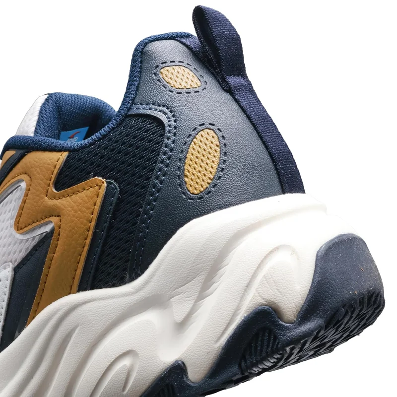 Asian Men's White Navy Mustard Running Shoes for Boys