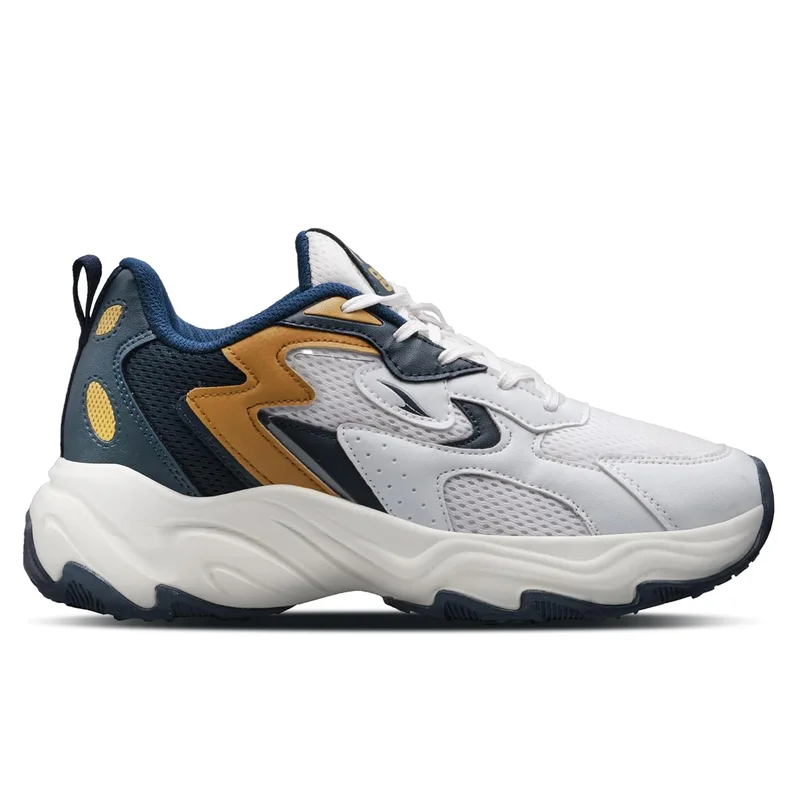 Asian Men's White Navy Mustard Running Shoes for Boys
