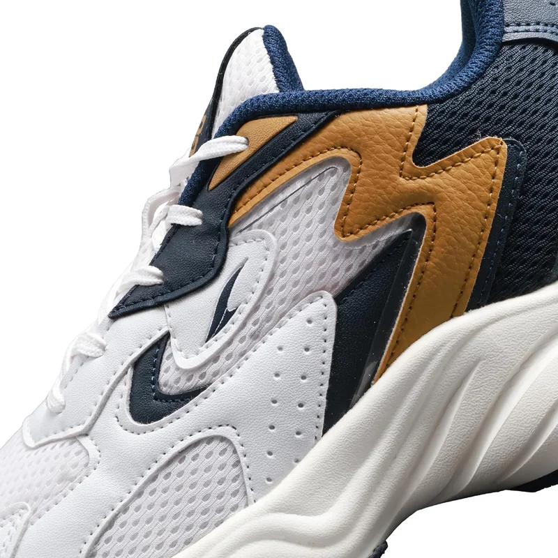 Asian Men's White Navy Mustard Running Shoes for Boys