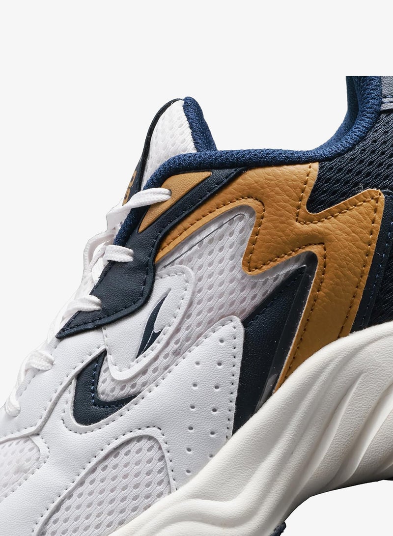 Asian Men's White Navy Mustard Running Shoes for Boys - Image 5