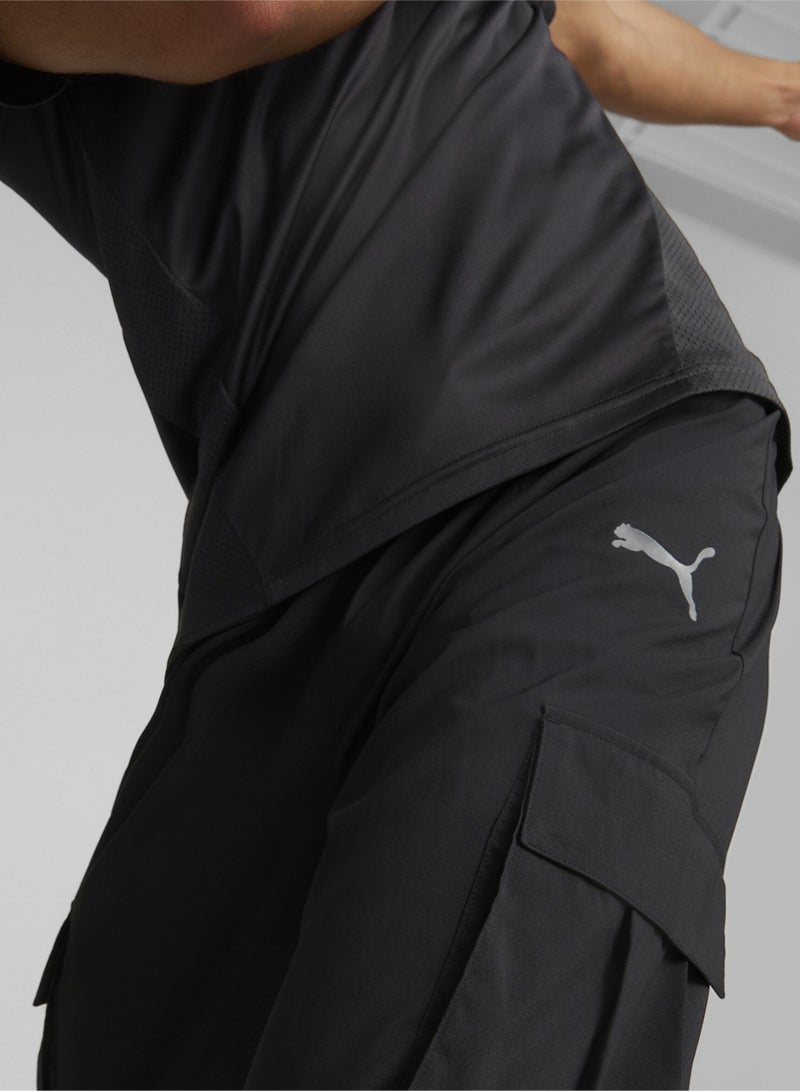 PUMA Favourite Mens Black Woven Training Cargo Pants  - Image 2