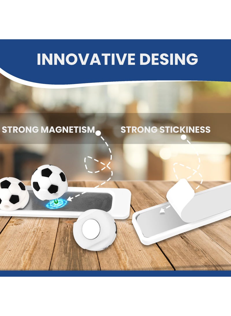 SYOSI Magnetic Cable Holder, Magnetic Cable Organizer for Charging Cable, Headphone Cable, Wire Management Organizer for Desktop, Self Adhesive Wire Holder for Home, Office, Car (Soccer) - Image 5