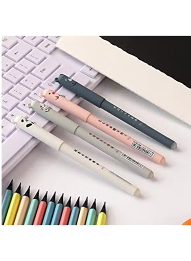 أوريتي 4 قطع من نمط الحيوان قلم جل قابل للمحو أزرق - Image 5