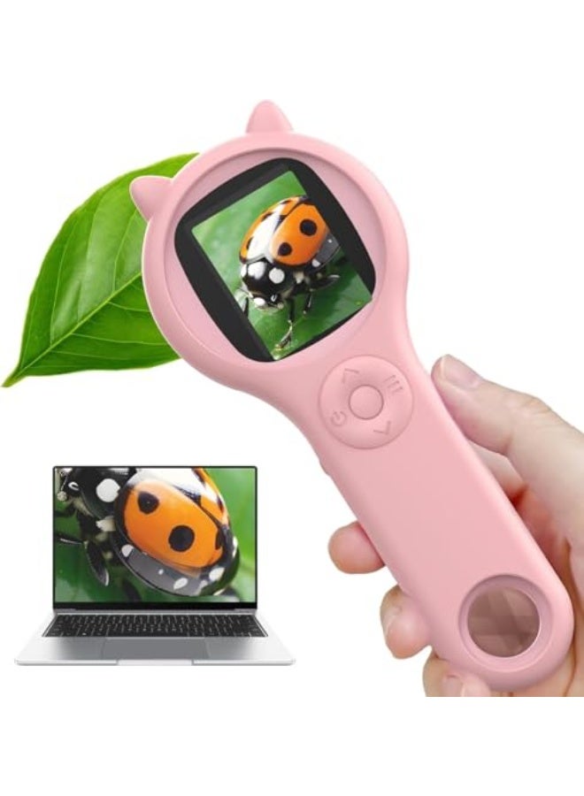 Azonee Microscope for Kids, Digital Handheld Microscopy, Portable Handheld Magnifying Glass, 2" IPS Screen, Mini Digital Microscope for Kids Educational Science Toy, Kids Handheld Outdoor Microscope  - Image 1