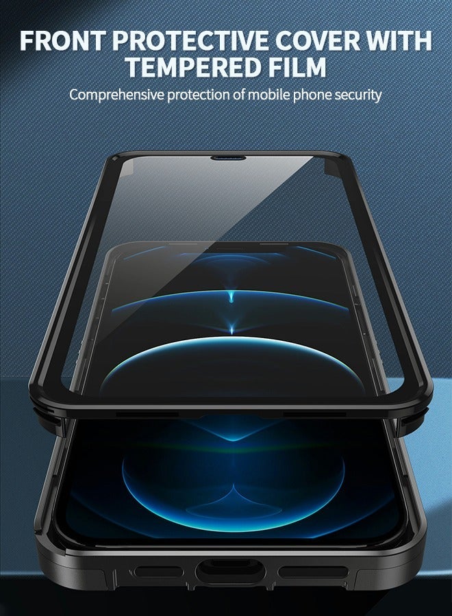 جرويك غطاء لهاتف آيفون 14 برو مقاس 6.1 بوصة، جراب حماية كامل للجسم 360 درجة، ممتص صدمات من السيليكون مع حامل وطبقة مزدوجة واقي الشاشة الزجاجي المقوى المدمج - Image 3