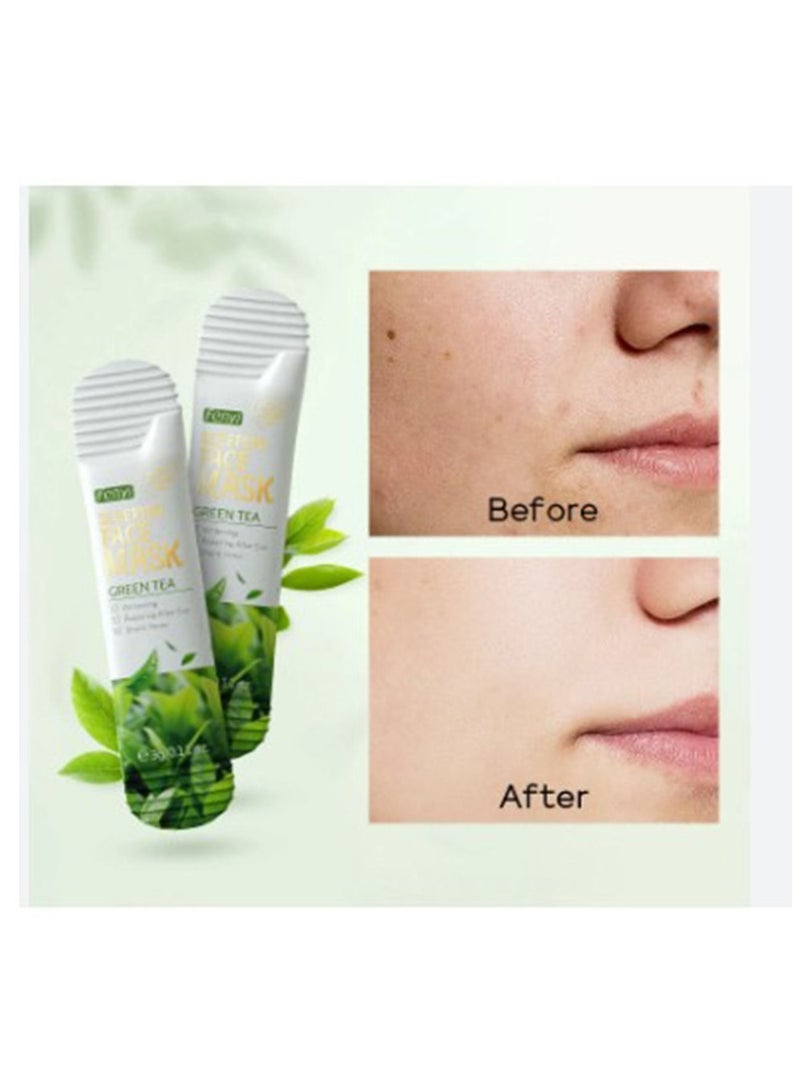 فيني 20 قطعة من قناع النوم للشاي الأخضر للتبييض والإصلاح أخضر 60 جم - Image 3
