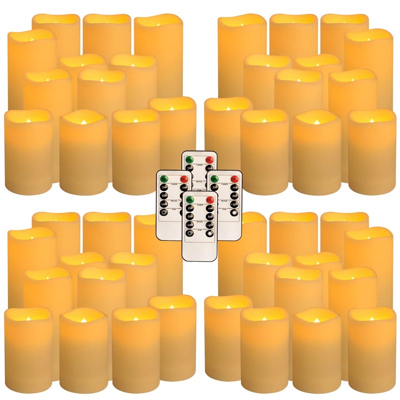 Grcdoyvl LED Candles 48Pack,Flickering Flameless Design,Operated by Remote with Timer FunctionGreat for Aniversary,Halloween and Christmas - Image 1